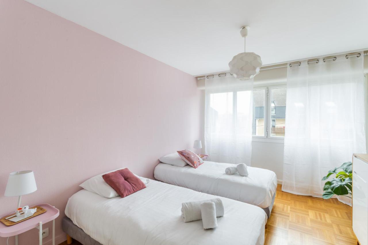 Rosa, Confortable 2 Chambres Avec Parking Dans Le Centre Rennes Kültér fotó